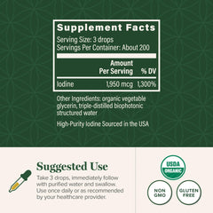 Detoxadine label close-up highlighting organic nascent iodine