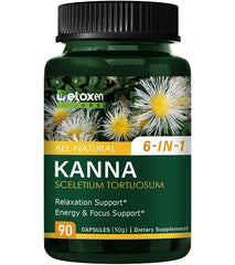 DetoxenNATURE kanna extract bottle supports calm and daily relaxation.