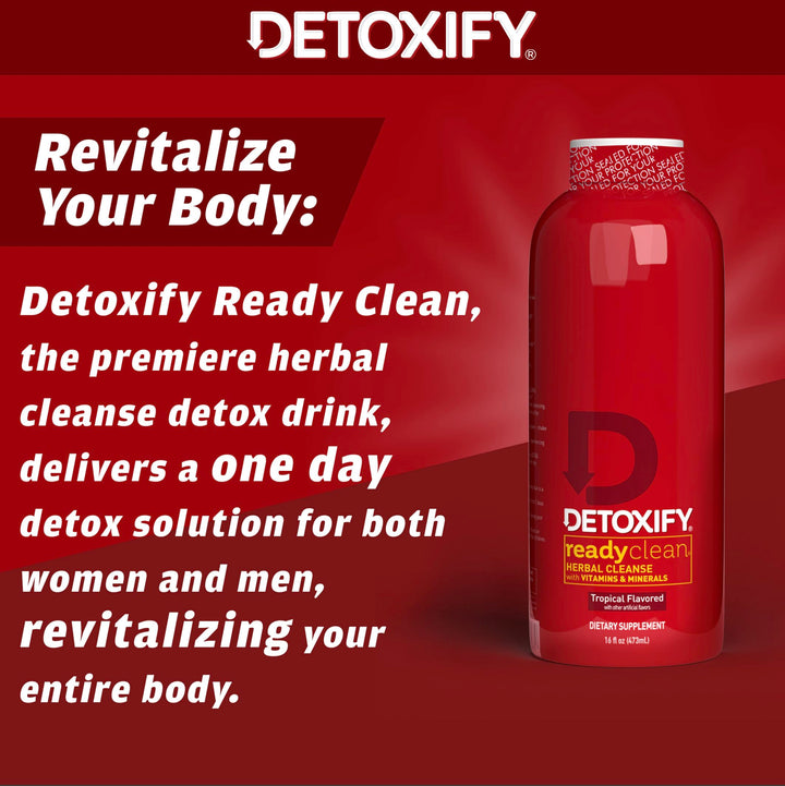 Detoxify burdock root extract bottle emphasizes natural cleansing ingredients.