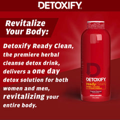 Detoxify burdock root extract bottle emphasizes natural cleansing ingredients.