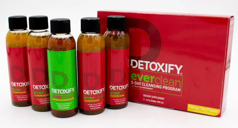 Detoxify Ever Clean green tea leaves hint at nutrient support