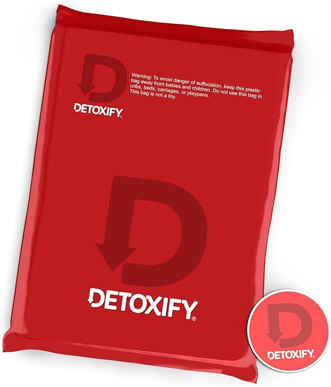 Detoxify Ever Clean Honey Tea label close-up highlights flavor and vitamin blend