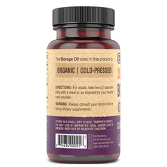 DEVA Borage Oil capsules close-up for convenient vegan GLA support.