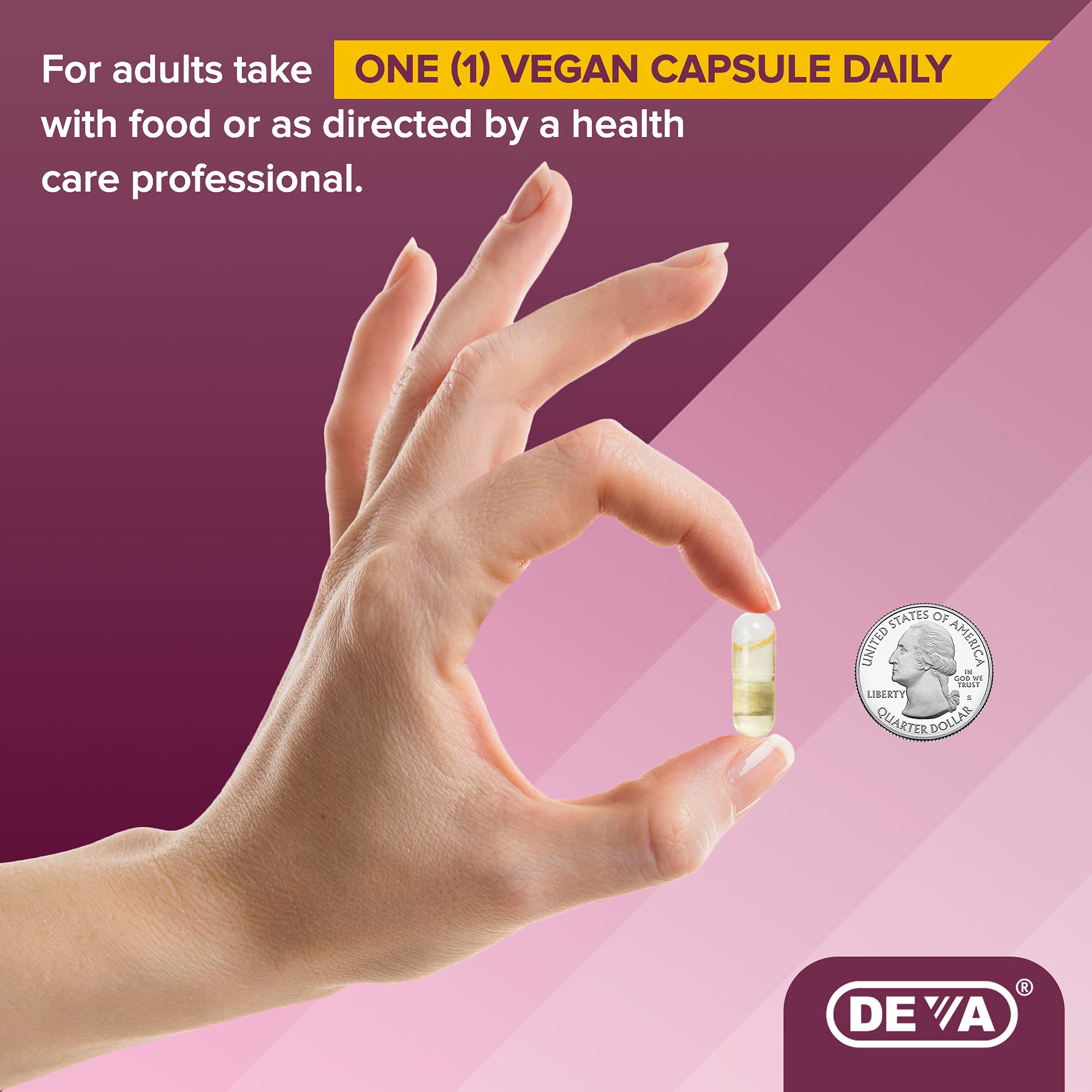 DEVA capsules are carrageenan-free and vegan for a clean supplementation experience.