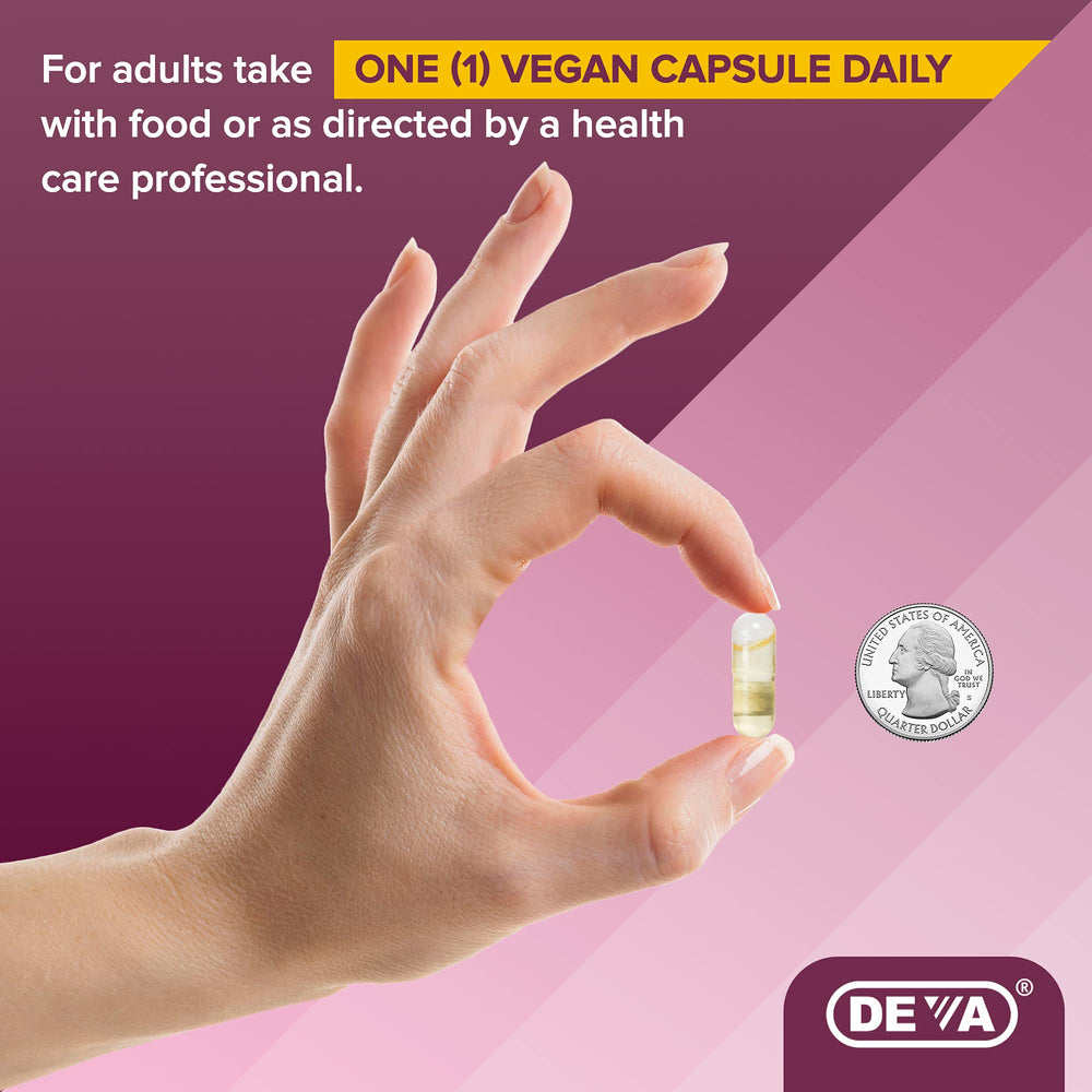 DEVA capsules are carrageenan-free and vegan for a clean supplementation experience.