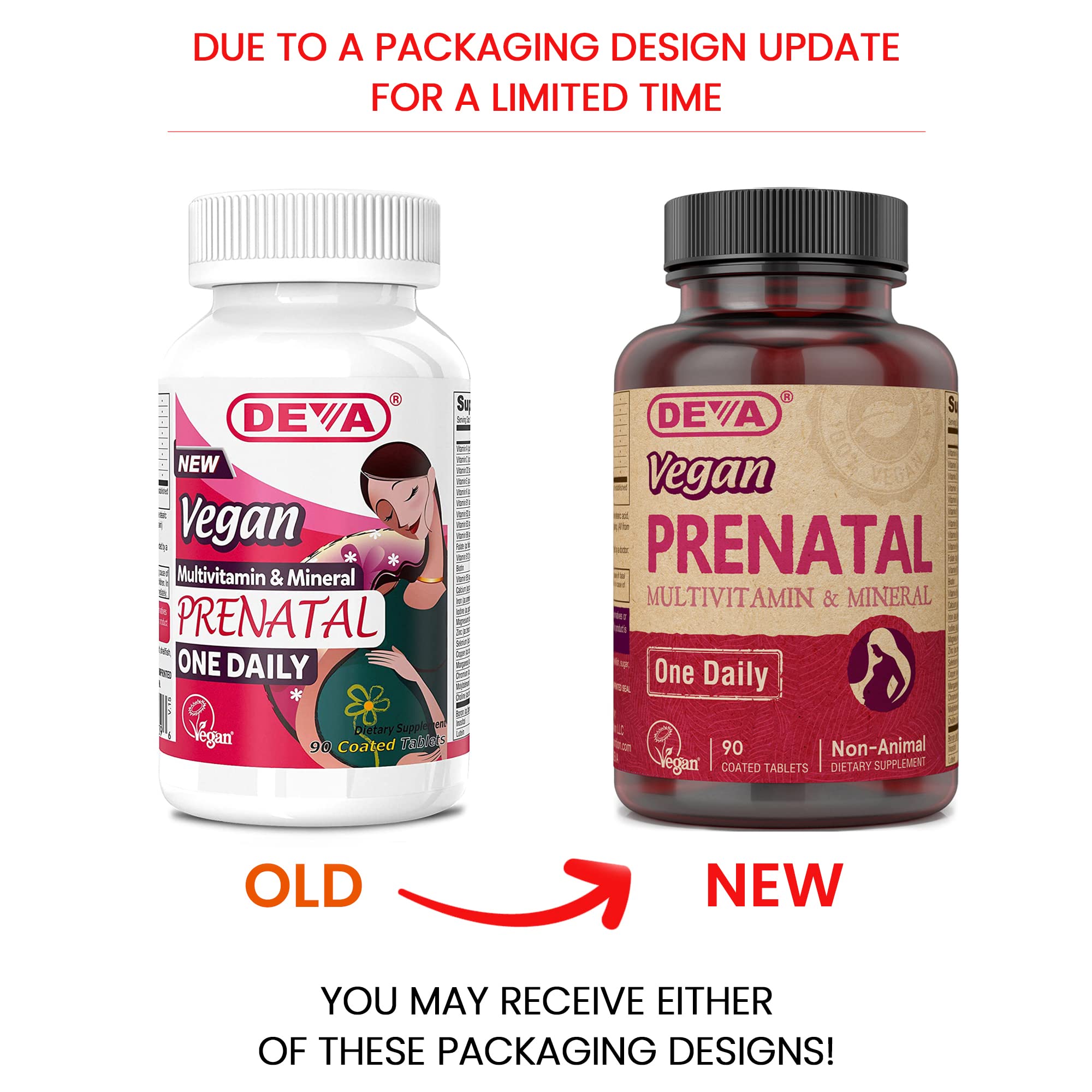 DEVA Prenatal Multivitamin box packaging showing vegan prenatal option for daily use
