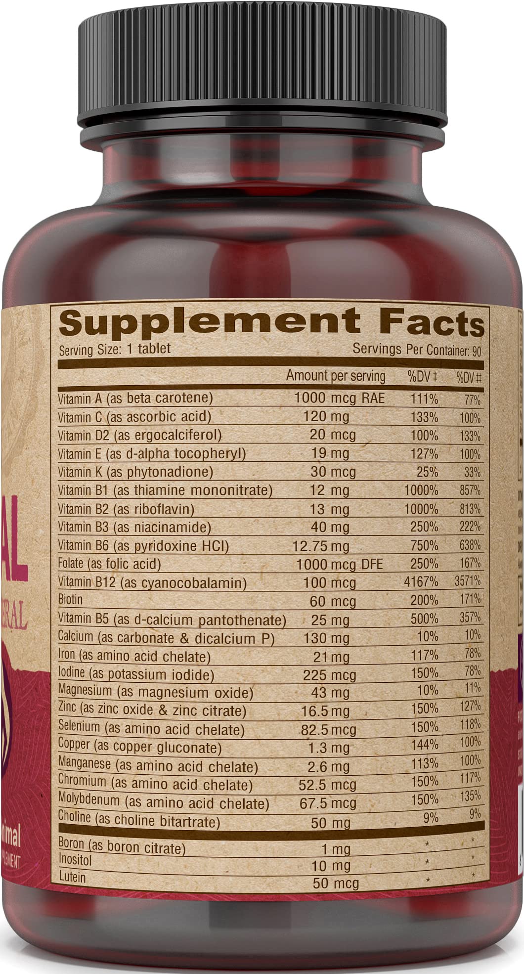 Close-up of DEVA prenatal multivitamin tablets for easy swallowing