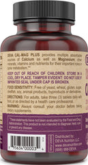 DEVA Cal MAG Plus bottle on display highlights vegan formula and mineral blend.