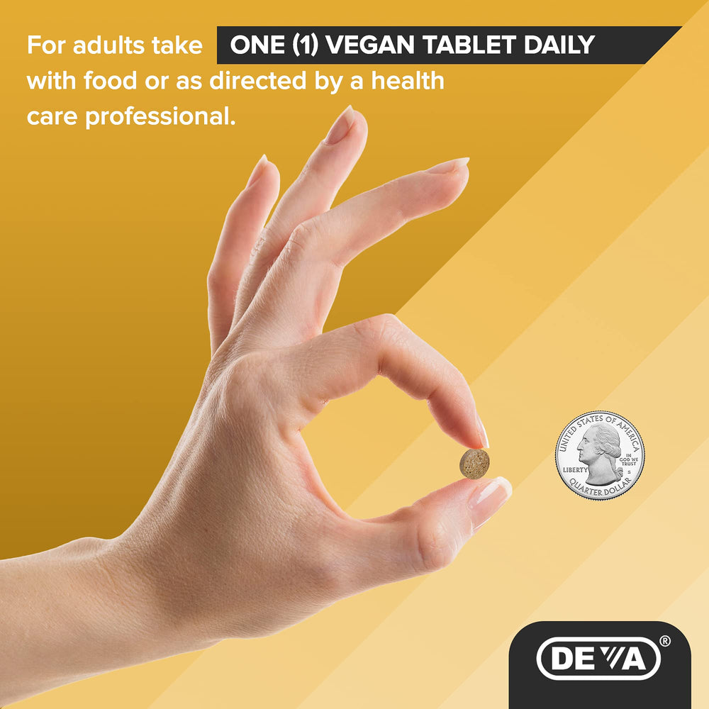 DEVA Vegan Chelated Iron brand logo – trusted plant-based supplement line.