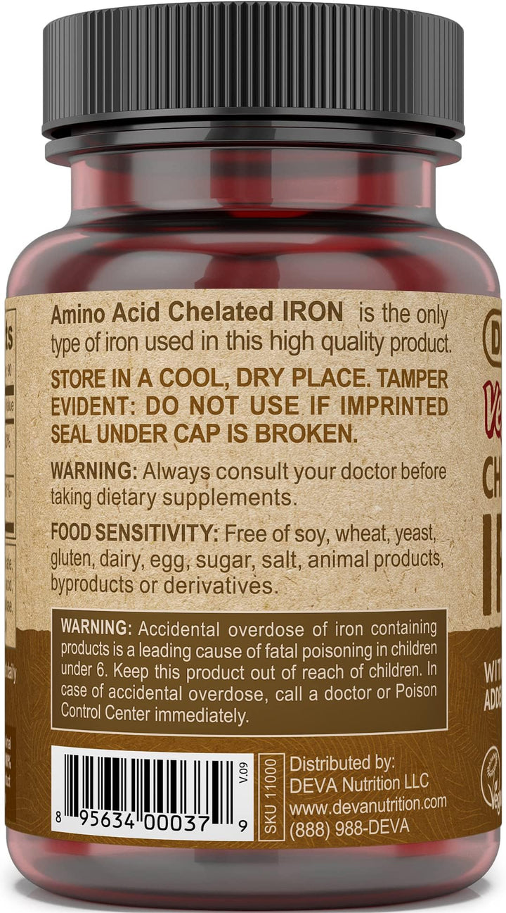 DEVA vegan chelated iron two-pack box showcases value and convenience