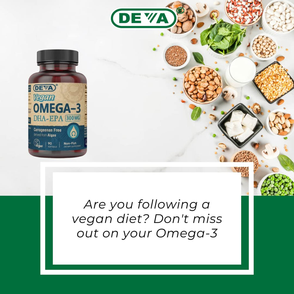 Daily dose of DEVA DHA EPA in 90-count bottle for routine use