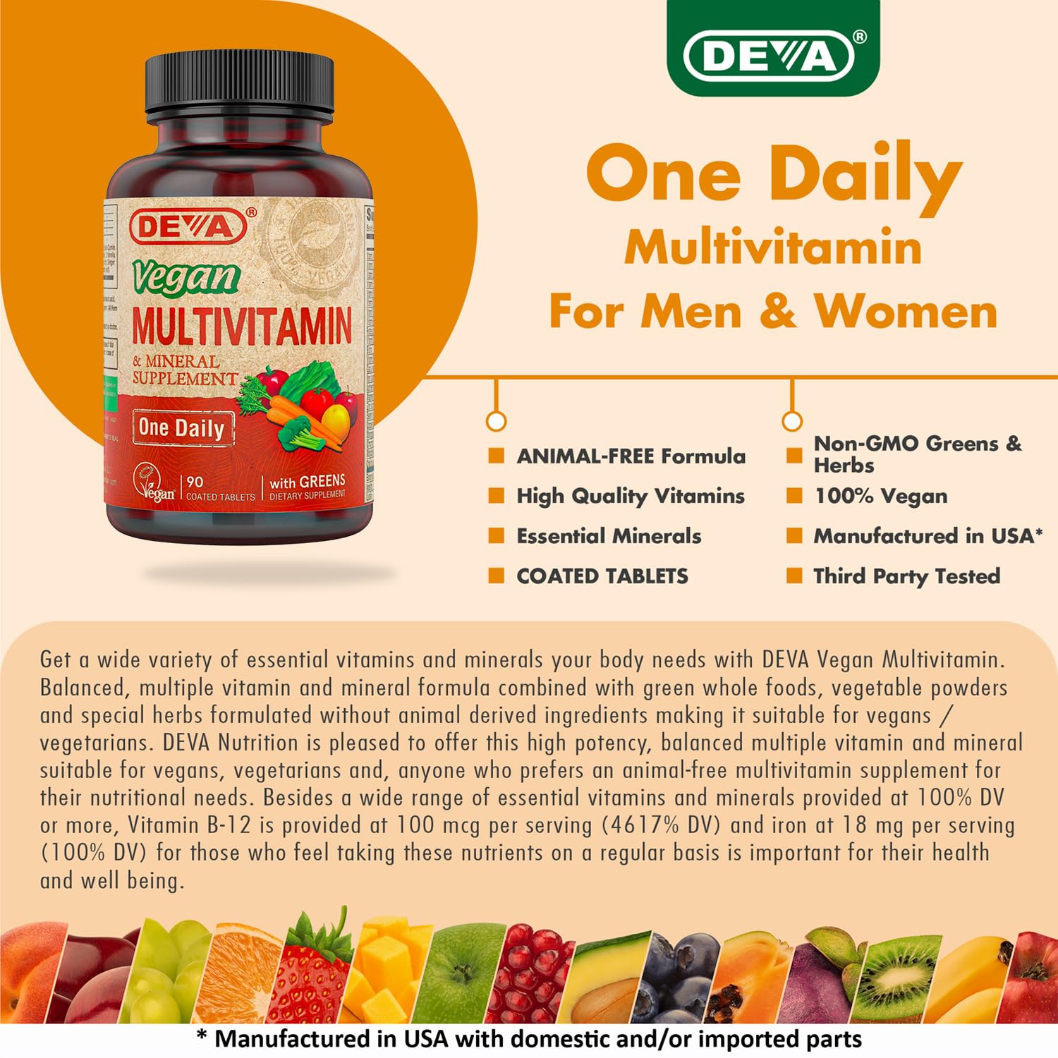 DEVA vegan multivitamin packaging-shelf conveys convenient, vegan-friendly supplementation.