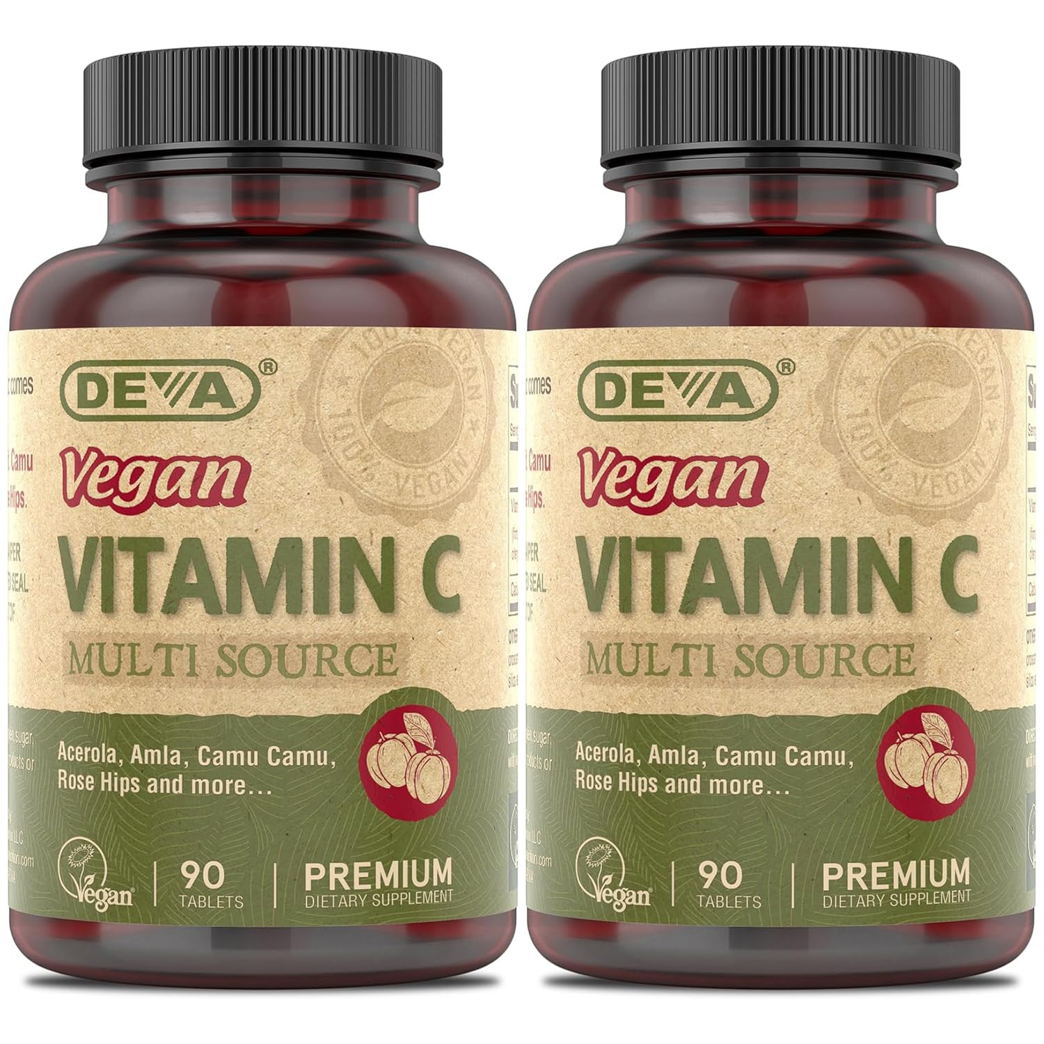 DEVA Vegan Vitamin C 250mg bottle for daily immune support.