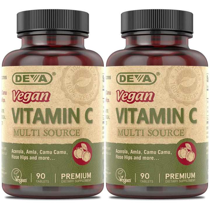 DEVA Vegan Vitamin C 250mg bottle for daily immune support.