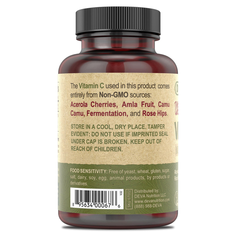 DEVA Vitamin C with calcium buffering for stomach comfort