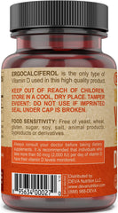 DEVA Vitamin D2 800 IU nutrition facts label shown on the package.