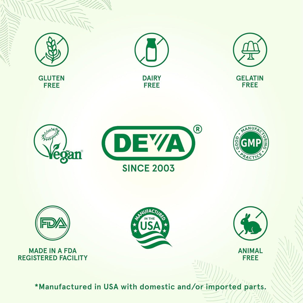 Calcium buffered vitamin C tablet from DEVA for gentler digestion.