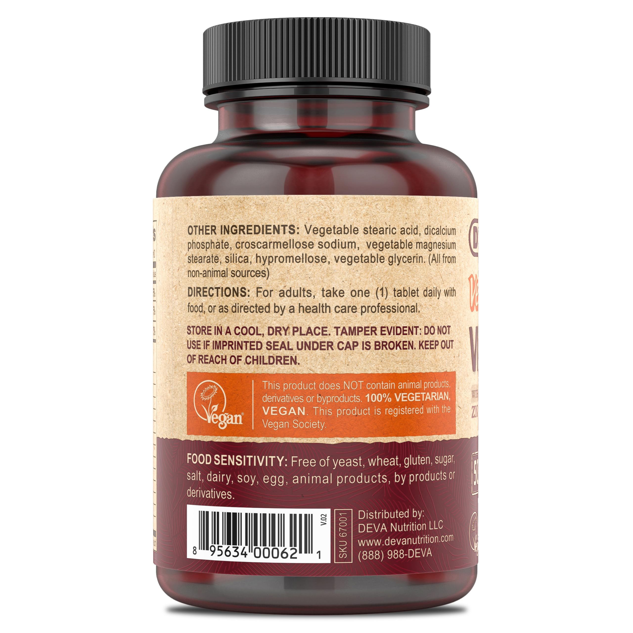 DEVA Vitamin C with elderberry and botanicals highlights natural blend