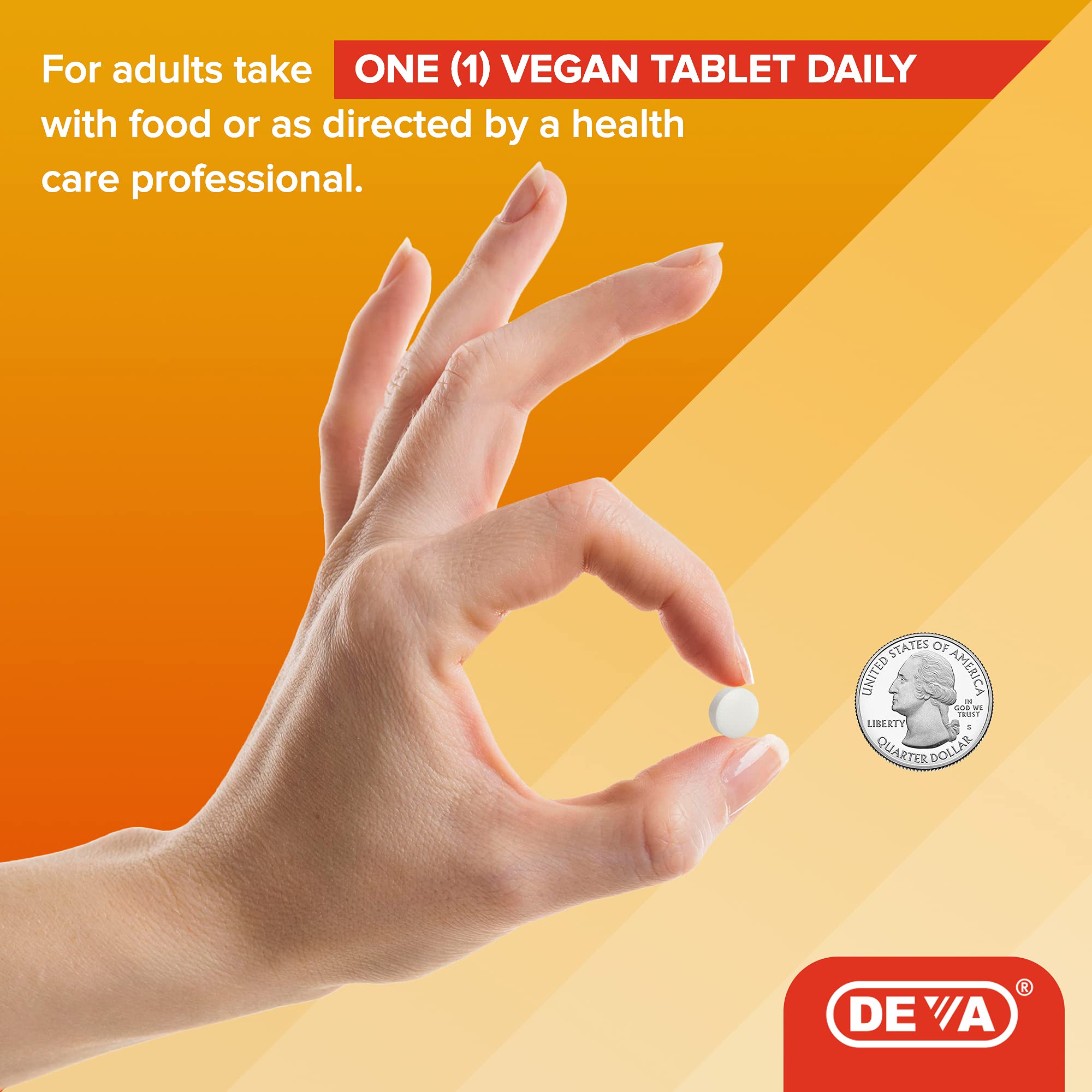 DEVA Vitamin D2 on a store shelf for easy daily use.