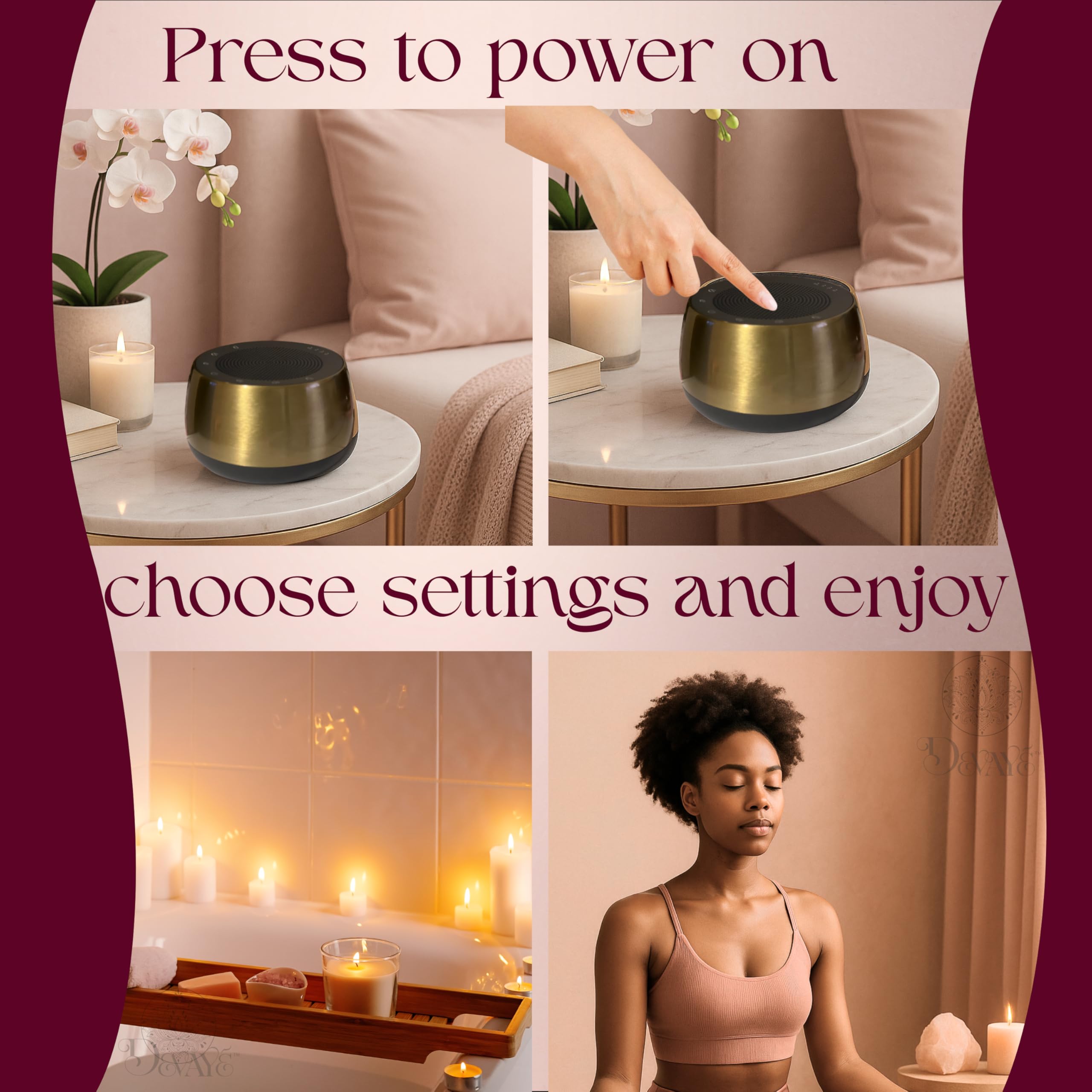 Devayé machine placed in a bedroom corner for calm evenings.