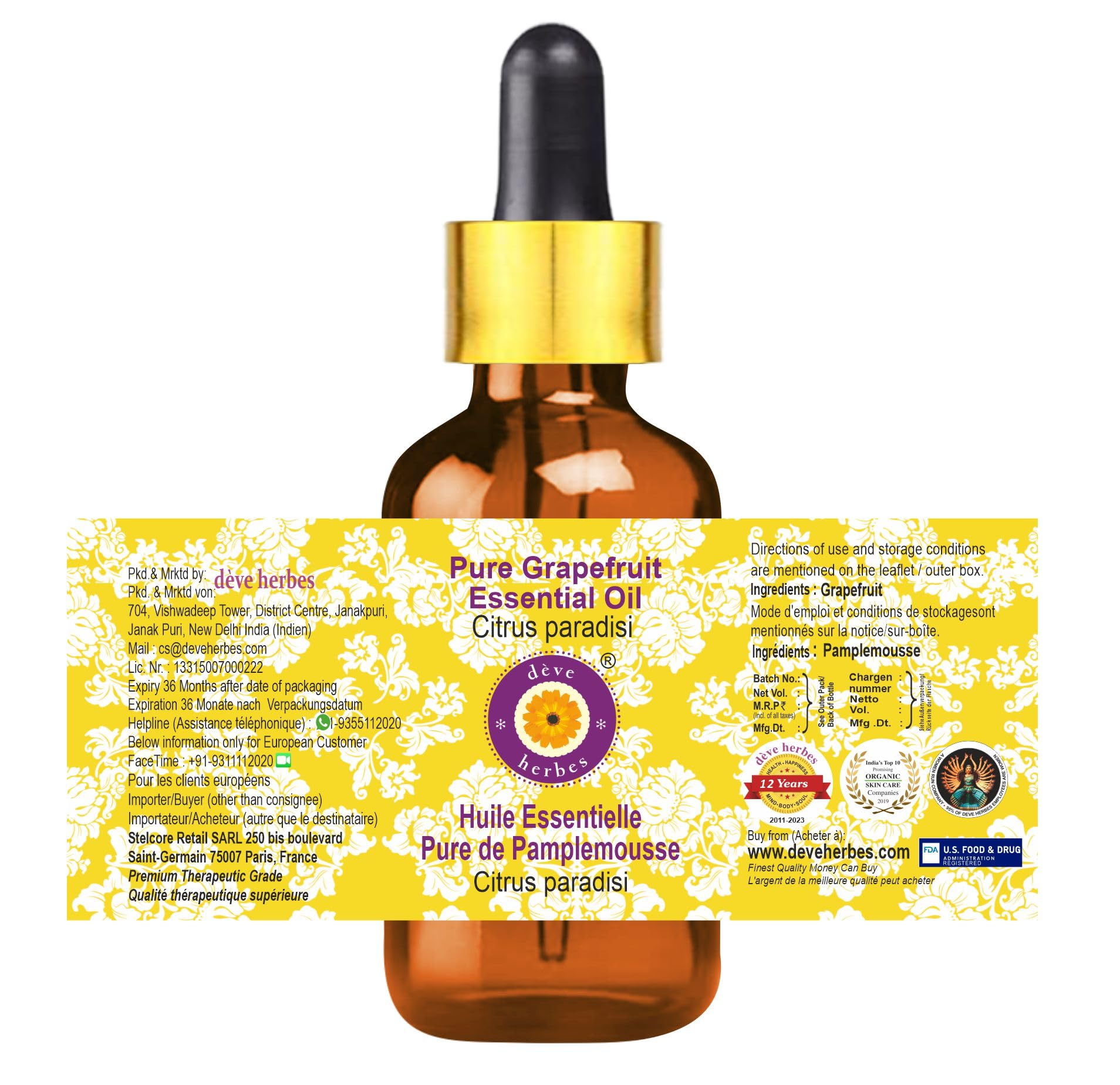 deve herbes amber glass bottle highlights premium packaging and light protection