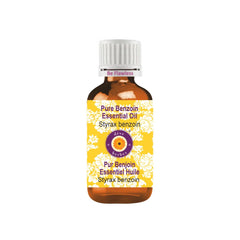 deve herbes benzoin essential oil bottle in amber glass preserves potency and aroma.