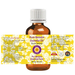 deve herbes benzoin essential oil label clearly shows origin and purity.
