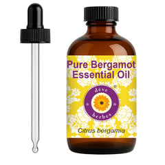 Deve Herbes Bergamot oil bottle with dropper for precise skincare dosing.