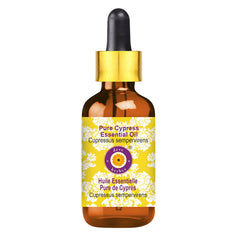 dève herbes Cypress essential oil bottle with dropper for easy, precise dispensing.