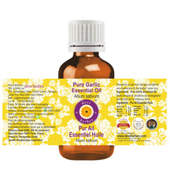Deve Herbes Garlic Essential Oil in amber glass bottle preserves potency and freshness.
