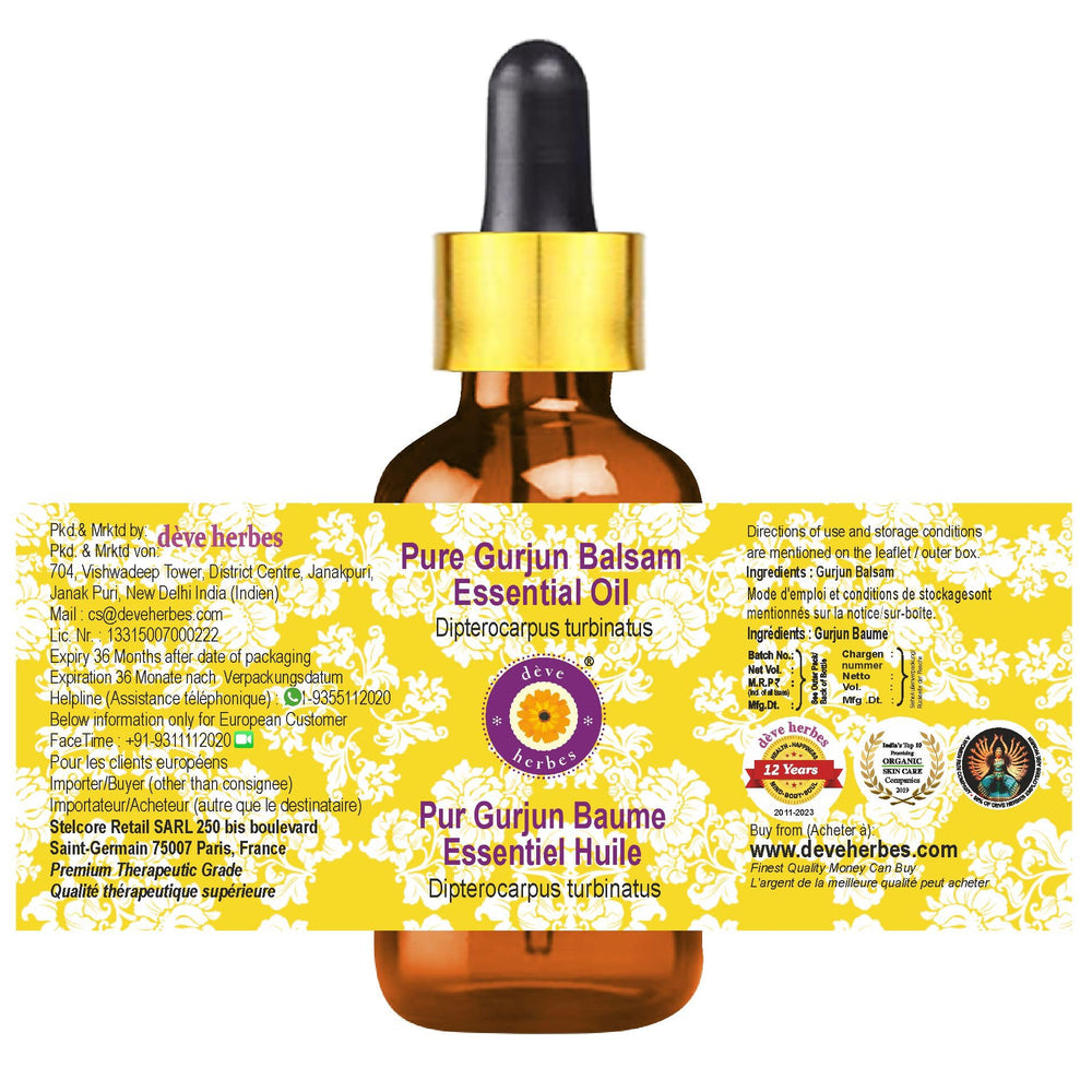 dève herbes Gurjun Balsam steam distilled aroma for natural fragrance.