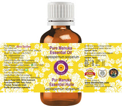 deve-herbes Manuka oil bottle with dropper, ready for controlled dilution.