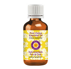 Deve Herbes Pure Cistus essential oil bottle shows pure aromatics for versatile use.