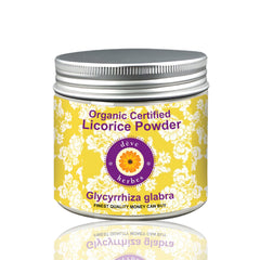 de herbes licorice powder jar shows organic quality and versatile flavoring for desserts