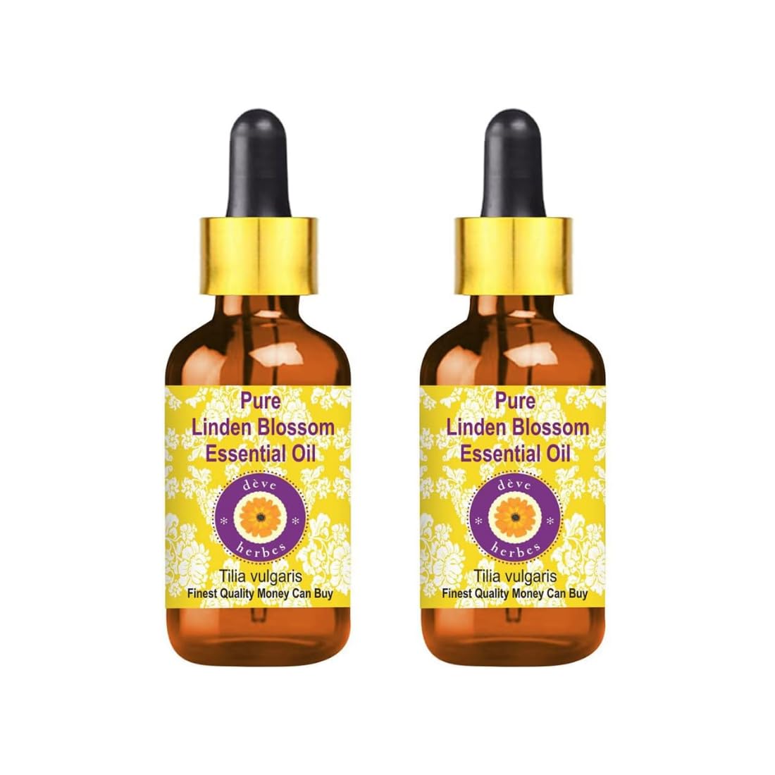 Deve Herbes Linden Blossom oil bottle with steam-distilled essence for gentle skin prep
