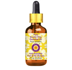 Deve Herbes Pure Scotch Pine oil bottle with dropper for easy aromatherapy use