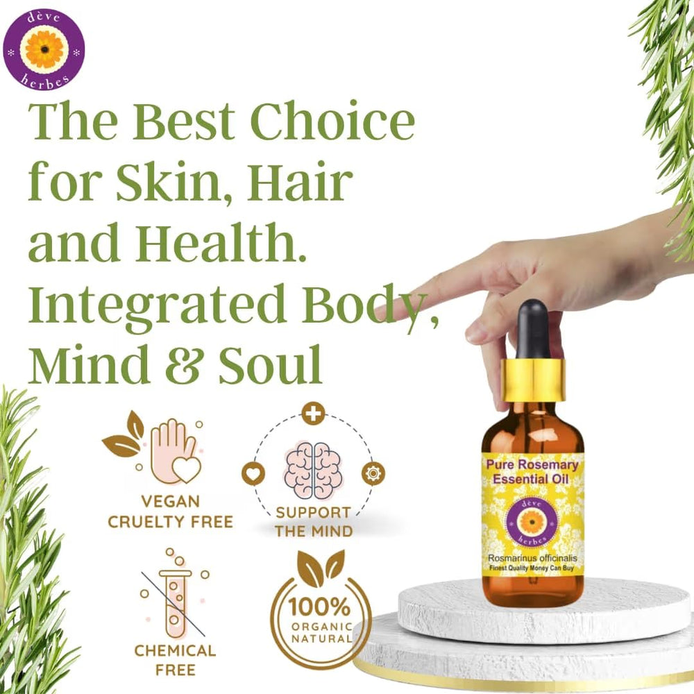 Deve Herbes steam distilled rosemary for versatile cosmetics and aromatherapy