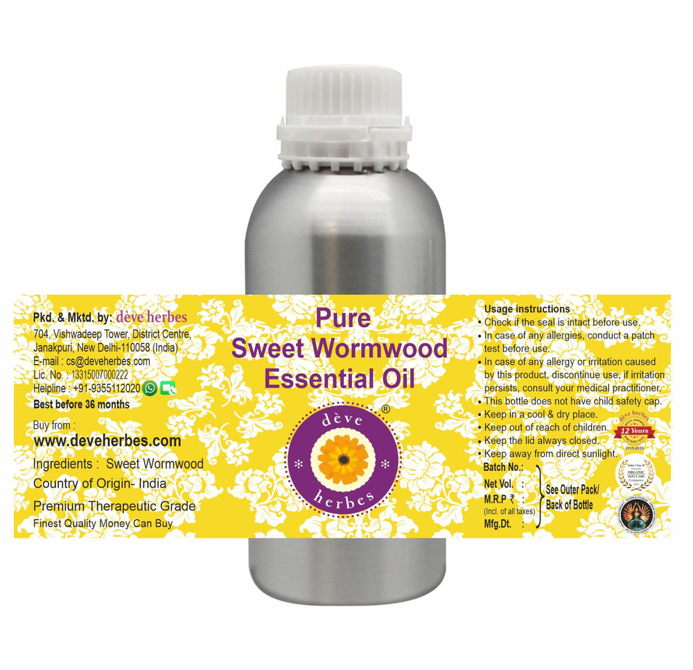 deve herbes Sweet Wormwood bottle pour demonstrates easy, mess-free dosing.