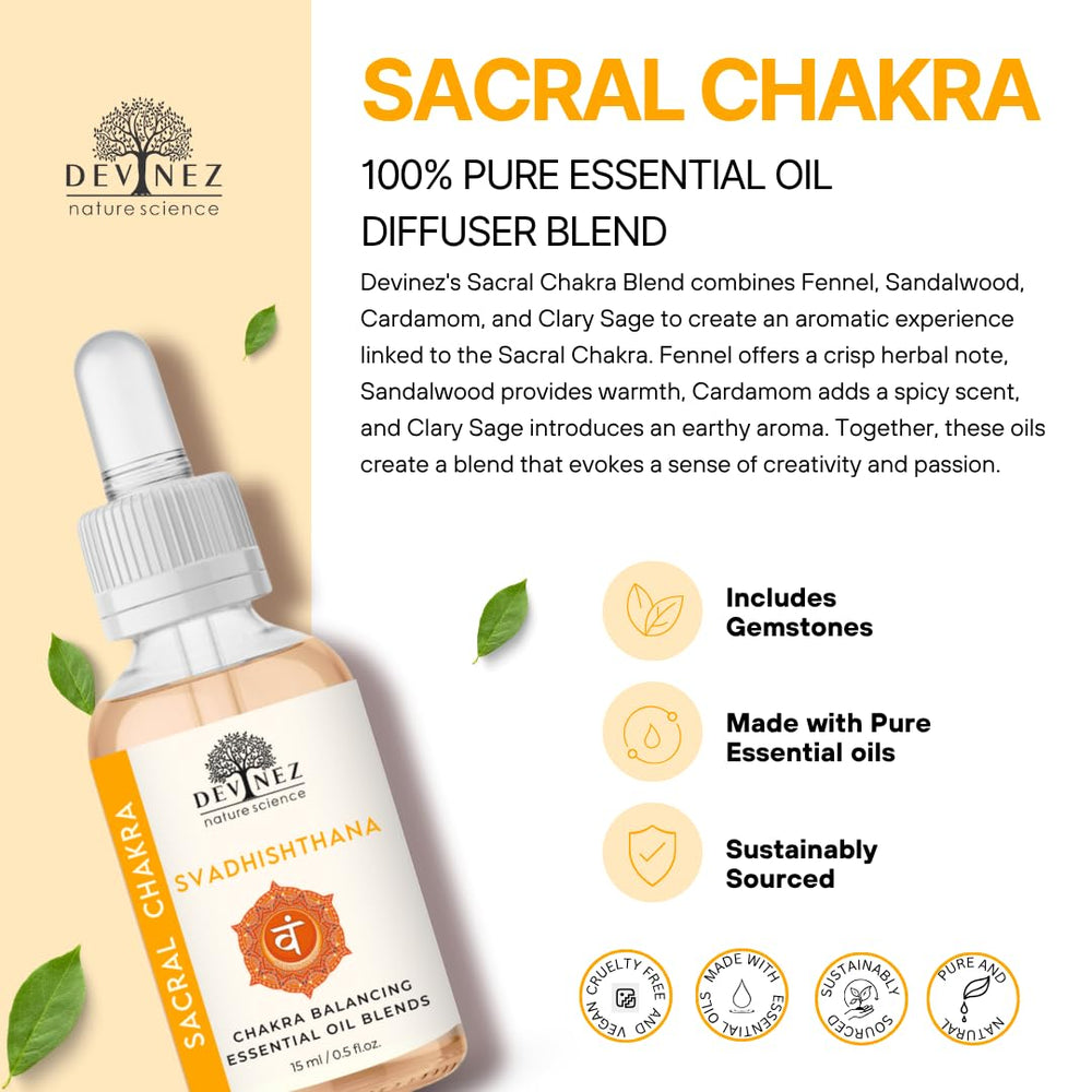 Devinez Sacral Chakra Oil yoga flow to support focused breathing
