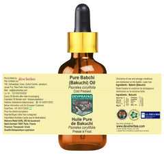 Amber glass bottle of DEVPRAYAG Babchi oil preserves potency and purity