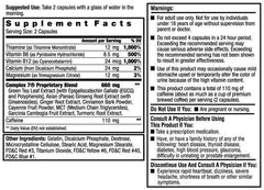 Dexatrim Max Complex 7 label close-up highlighting Ephedra-free formula