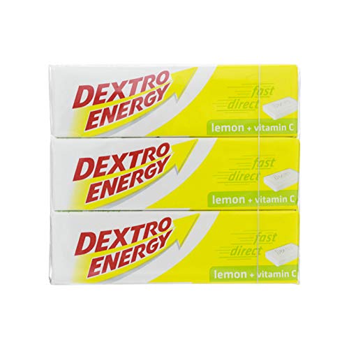 WeaShaemgLi Dextro Energy SE Tablets lemon flavour front of pack for quick on the go energy.