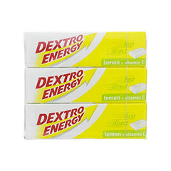 WeaShaemgLi Dextro Energy SE Tablets lemon flavour front of pack for quick on the go energy.