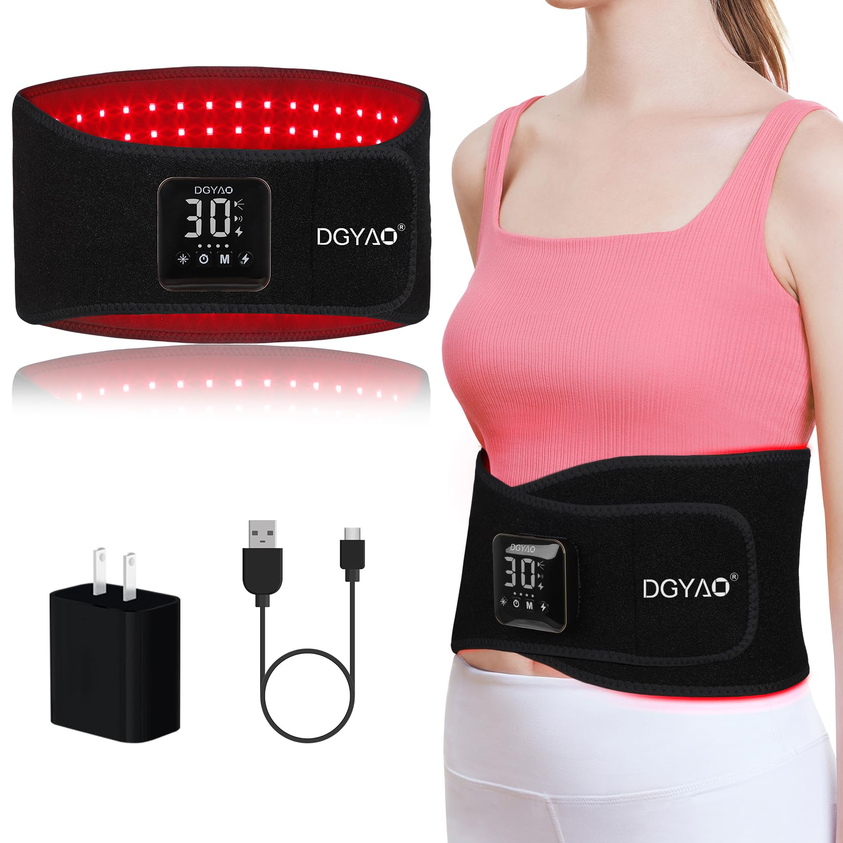 DGXINJUN cordless back wrap front view for portable back support