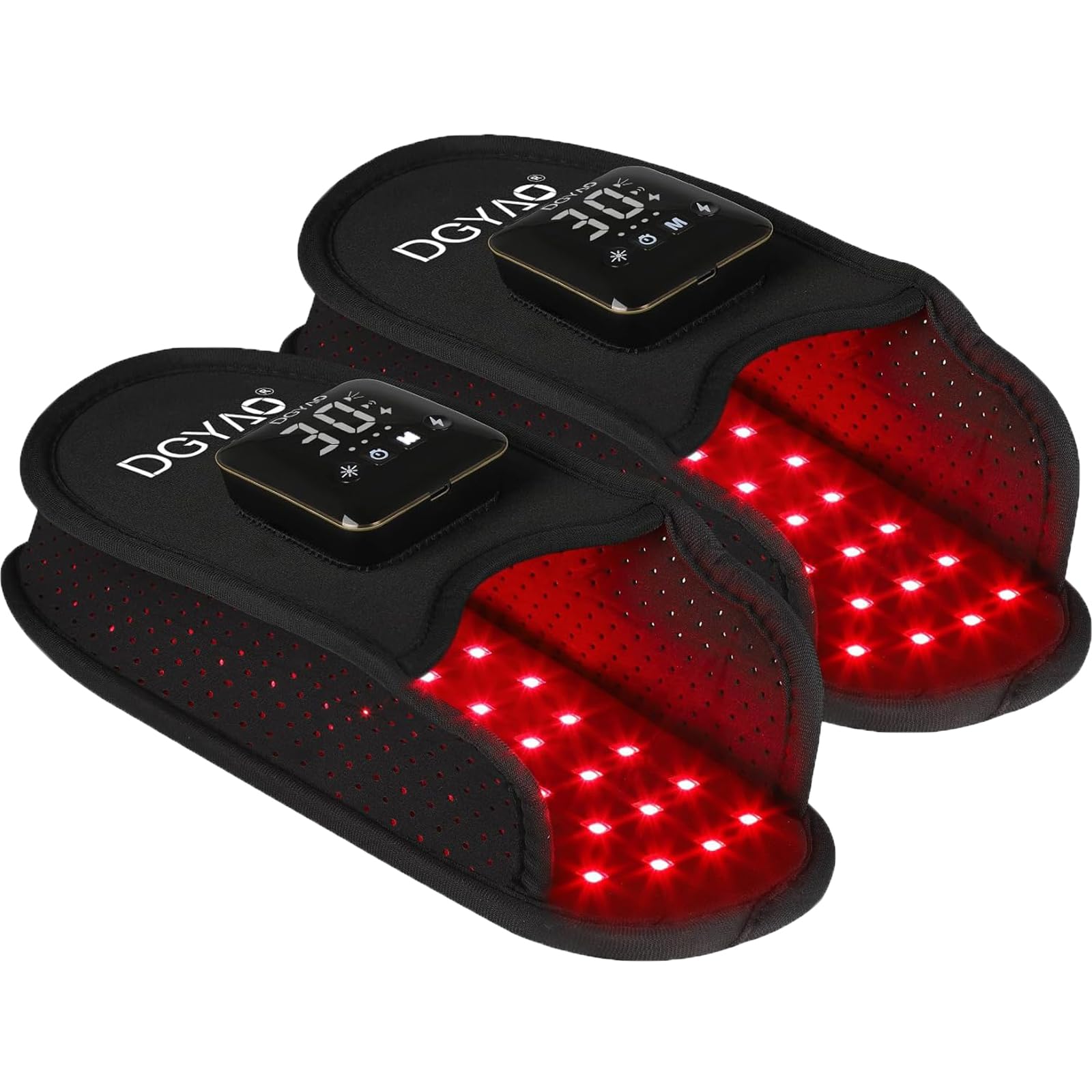 DGXINJUN cordless red-light foot wrap for hands-free at-home therapy.