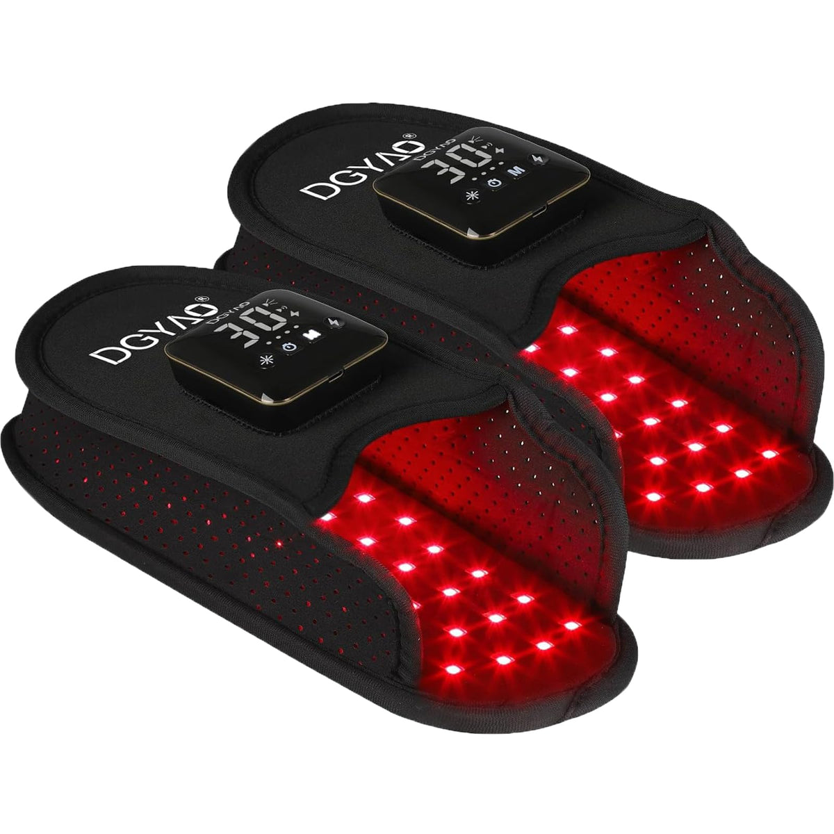 DGXINJUN cordless red-light foot wrap for hands-free at-home therapy.