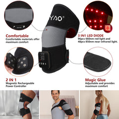 DGXINJUN cordless red light therapy elbow wrap for targeted comfort