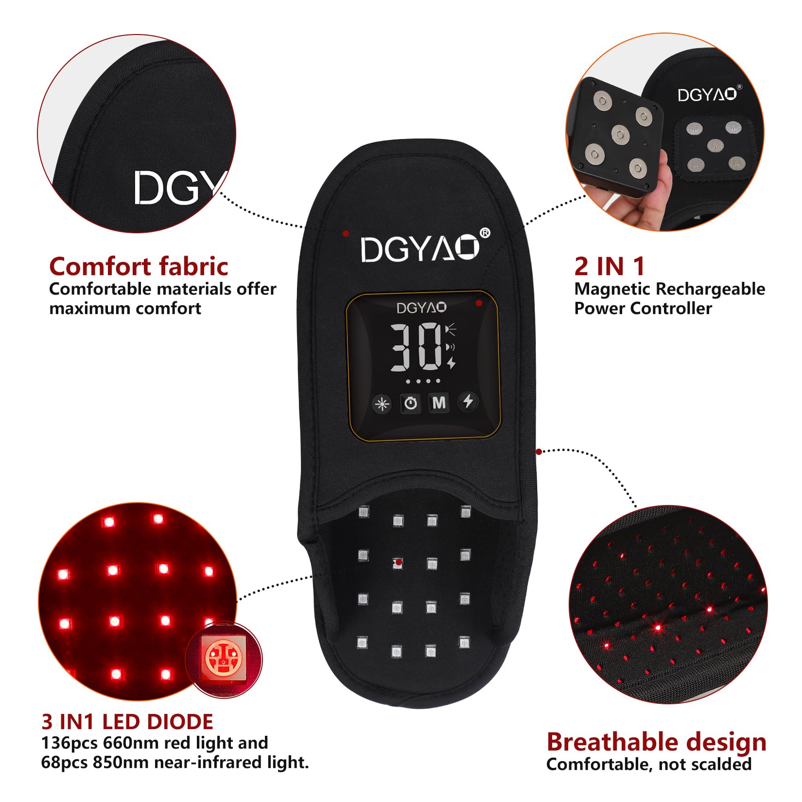 DGXINJUN pulse and traditional modes tailor light delivery for feet.