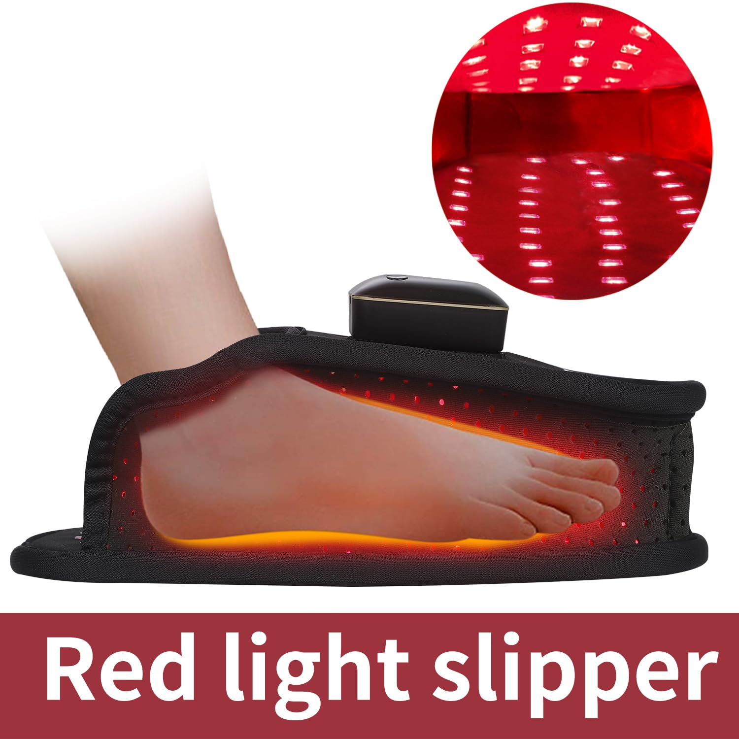 DGXINJUN device offers red and infrared options for targeted foot therapy.