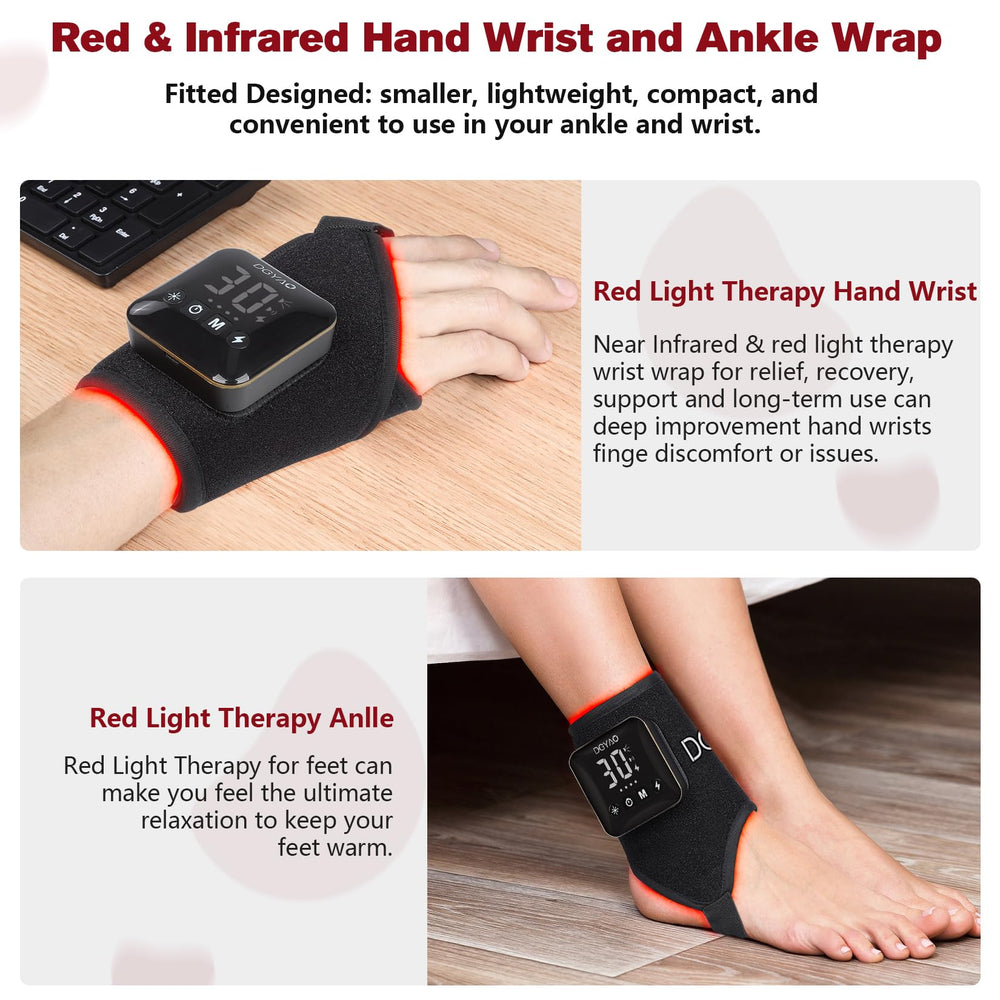 DGXINJUN separate red and infrared lights allow customized therapy sessions.